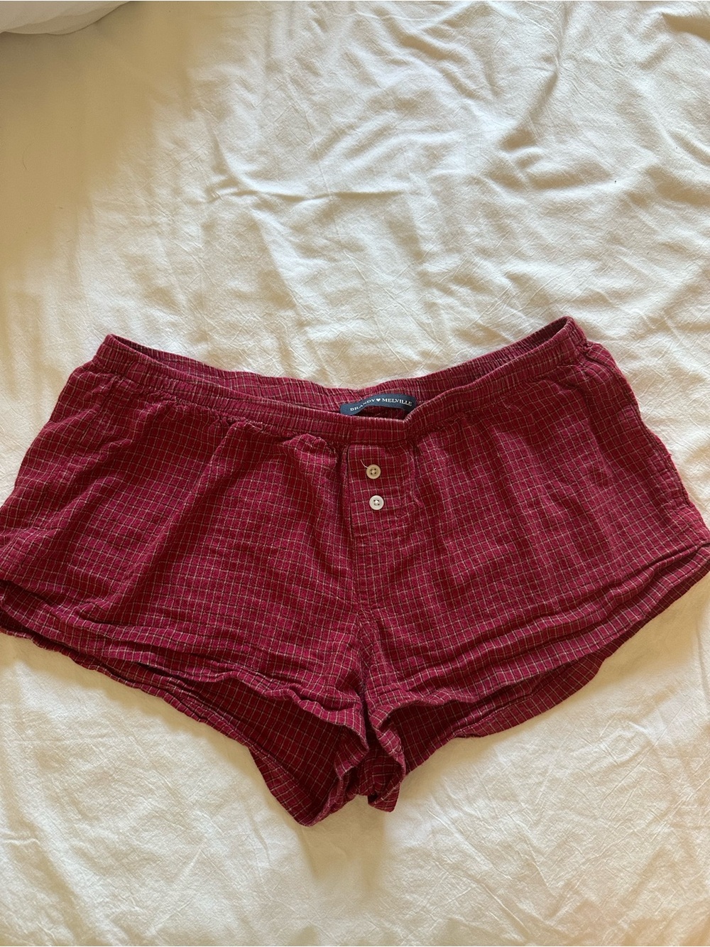100% cotton Brandy Melville plaid micro boxers ONE SIZE